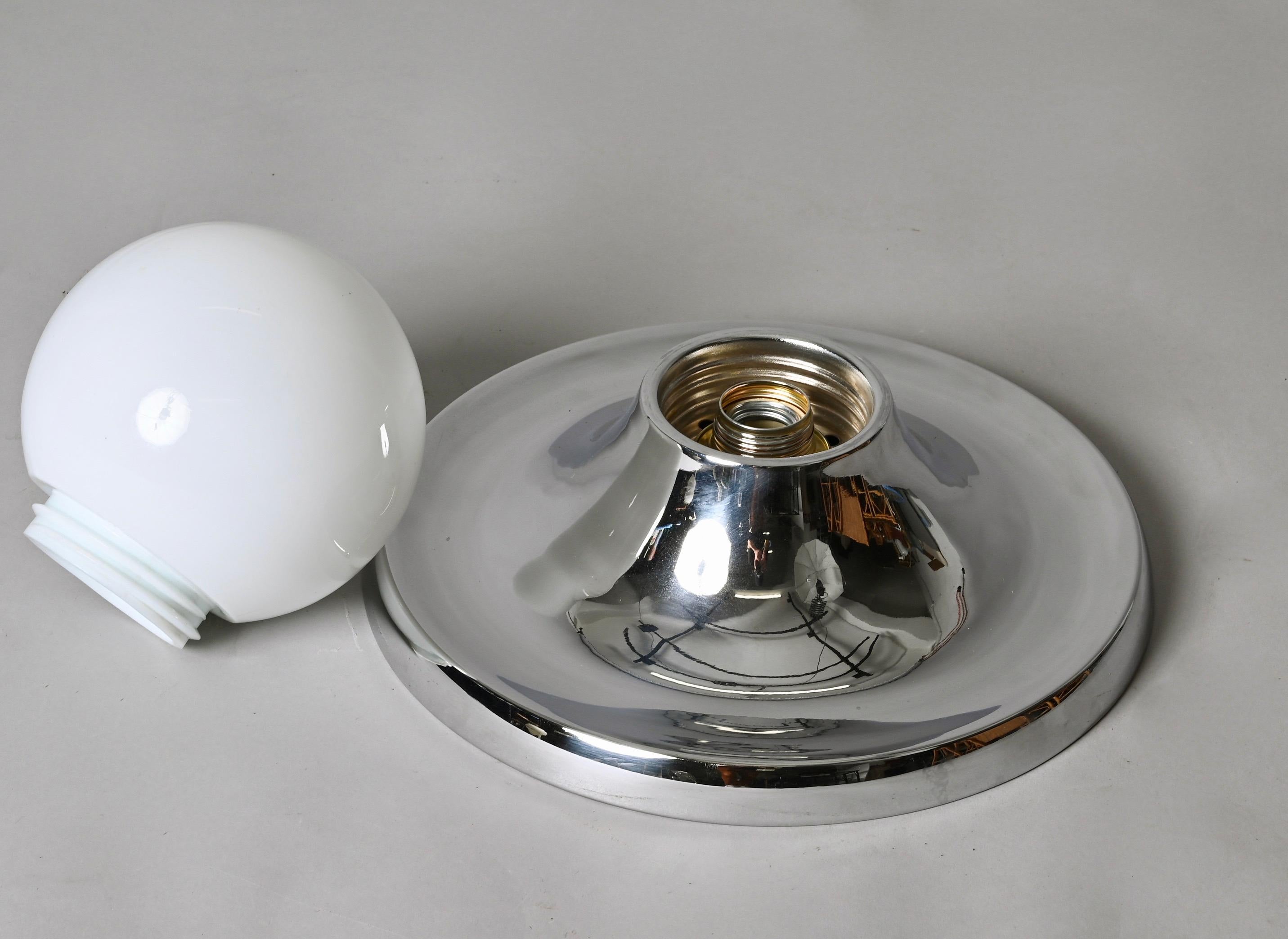 Applique italienne Castiglioni « Light Ball » en métal chromé du milieu du siècle dernier pour Flos, années 1960 10