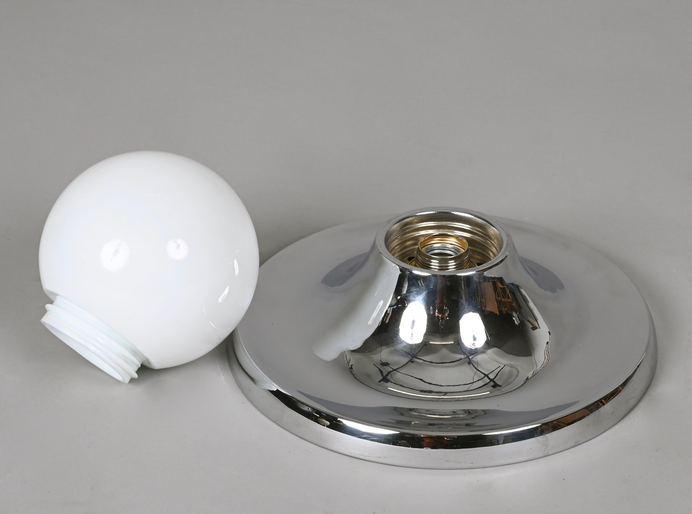 Applique italienne Castiglioni « Light Ball » en métal chromé du milieu du siècle dernier pour Flos, années 1960 11