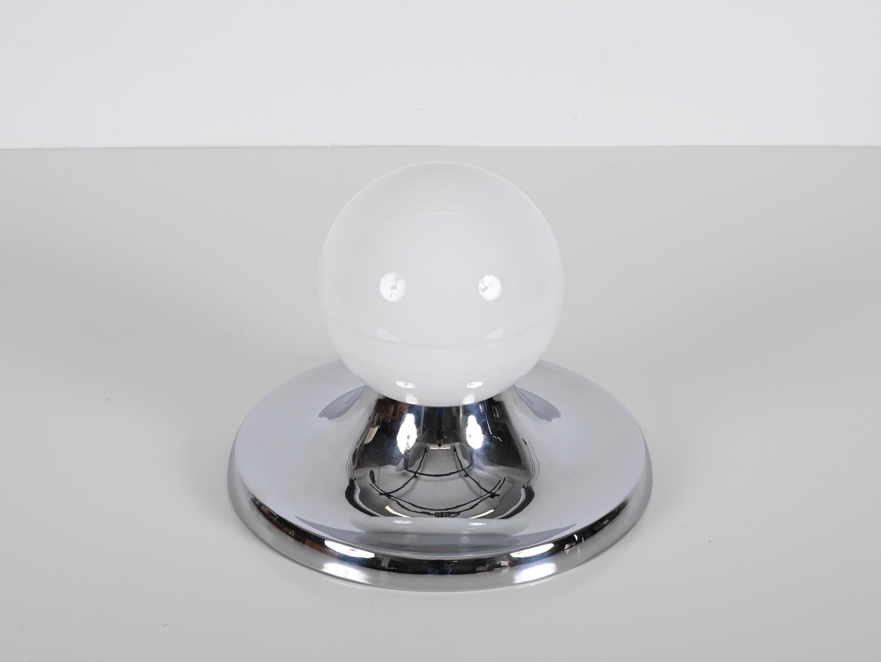 Applique italienne Castiglioni « Light Ball » en métal chromé du milieu du siècle dernier pour Flos, années 1960 Bon état - En vente à Roma, IT