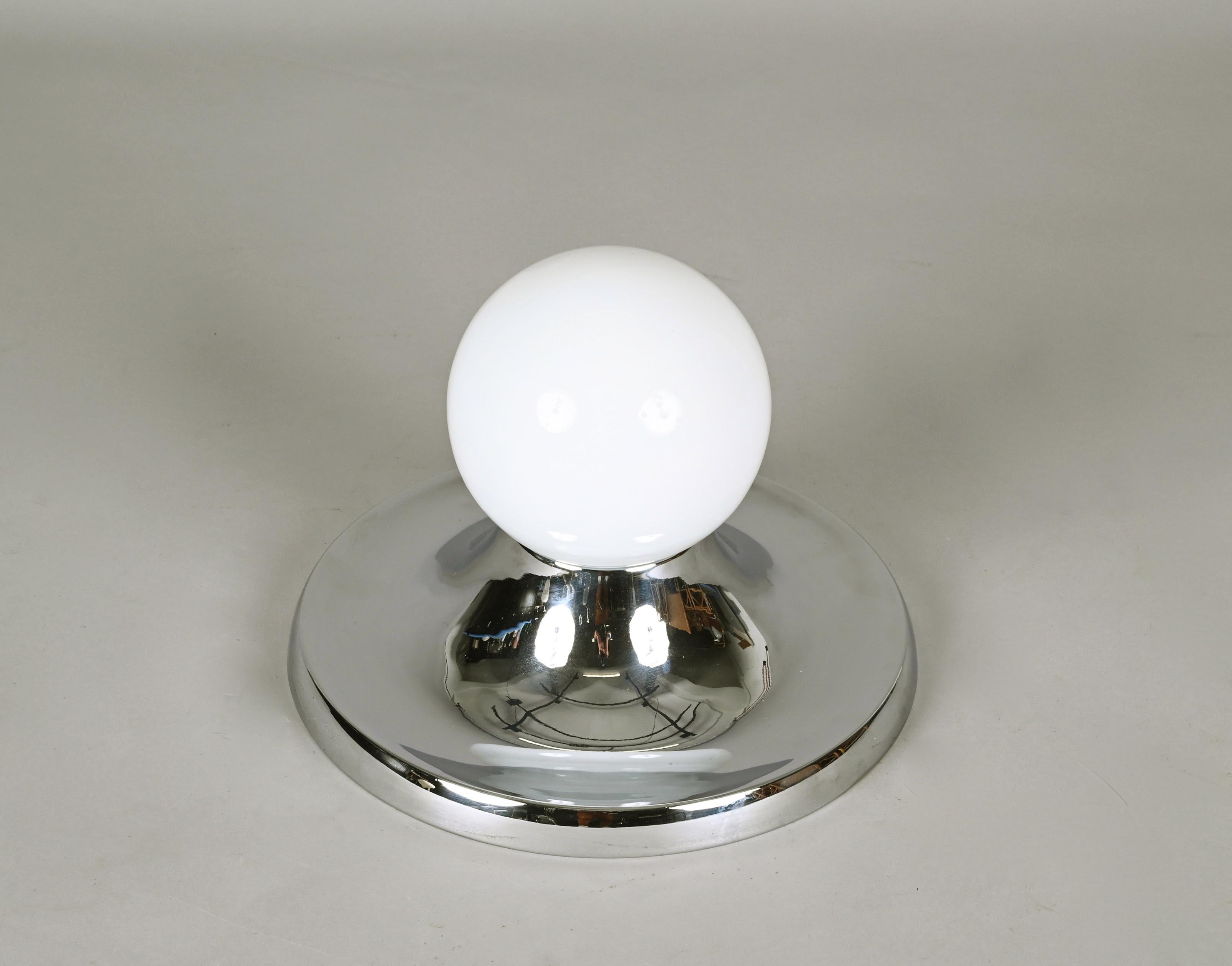 Milieu du XXe siècle Applique italienne Castiglioni « Light Ball » en métal chromé du milieu du siècle dernier pour Flos, années 1960