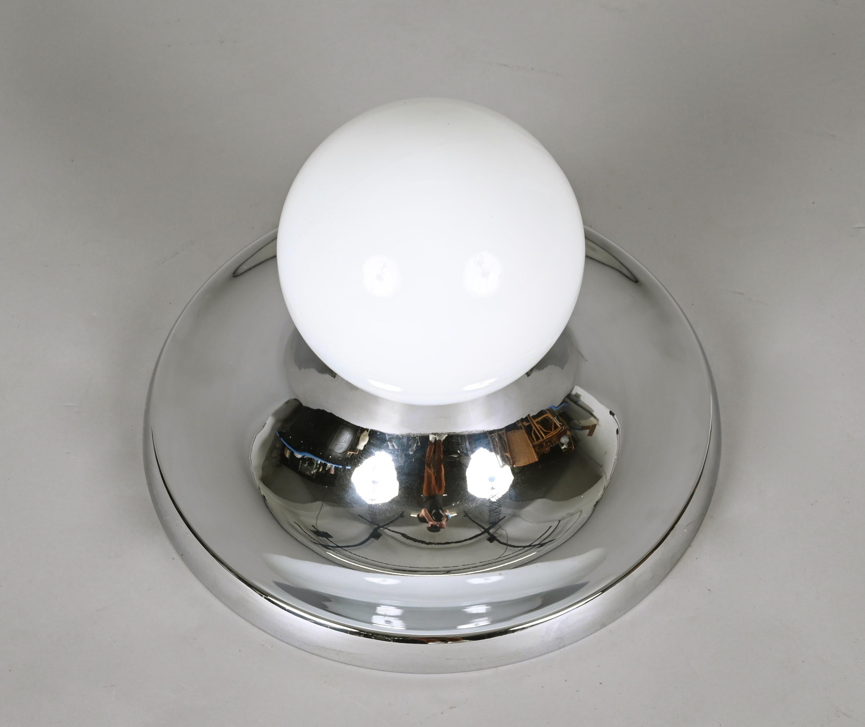 Métal Applique italienne Castiglioni « Light Ball » en métal chromé du milieu du siècle dernier pour Flos, années 1960