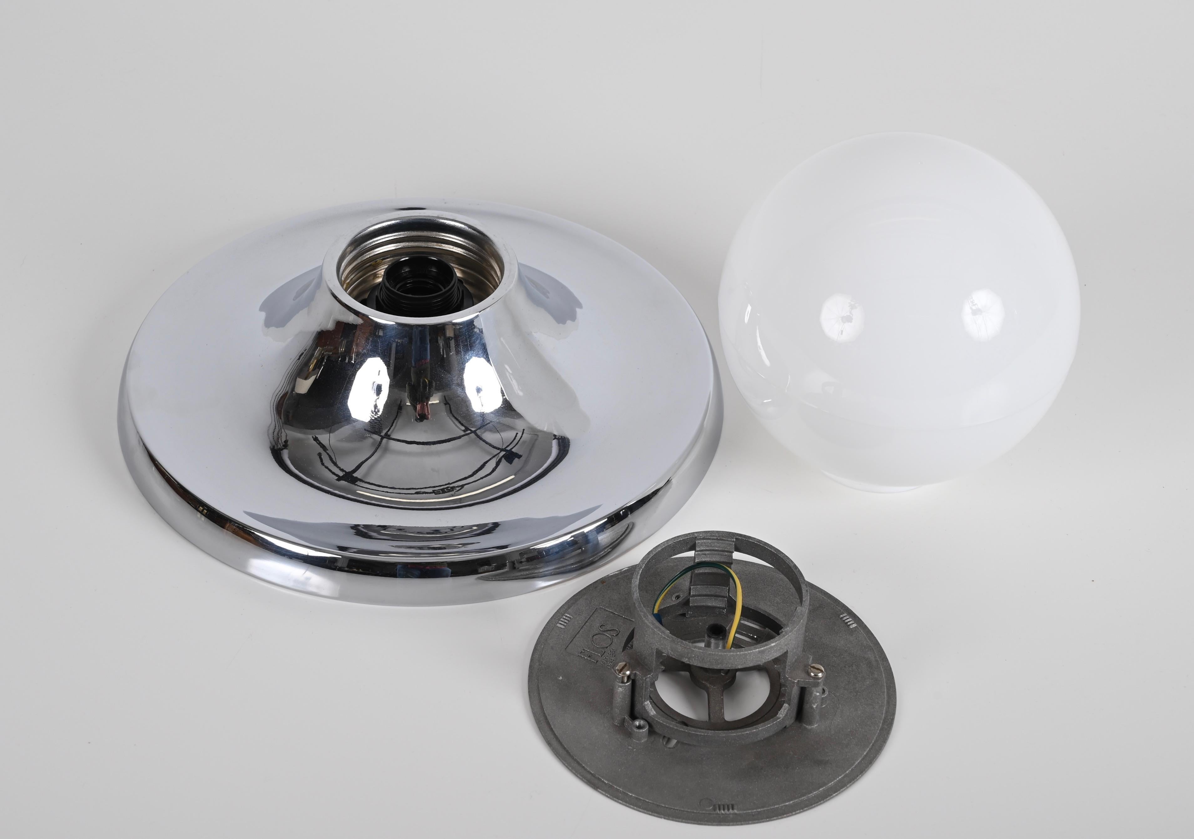 Applique italienne Castiglioni « Light Ball » en métal chromé du milieu du siècle dernier pour Flos, années 1960 en vente 3