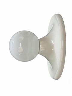 Castiglioni Midcentury White Metal "Light Ball" Italian Sconce for Flos, 1960s