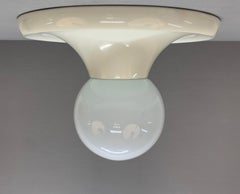 Castiglioni Midcentury White Metal "Light Ball" Italian Sconce for Flos, 1960s