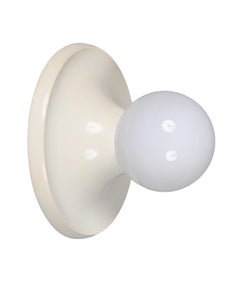 Castiglioni Mid-Century White Metal "Light Ball" Italian Sconce for Flos, 1965