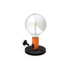 Castiglioni Modern Decorative LED Table or Desk Lamp in Orange & Black for FLOS