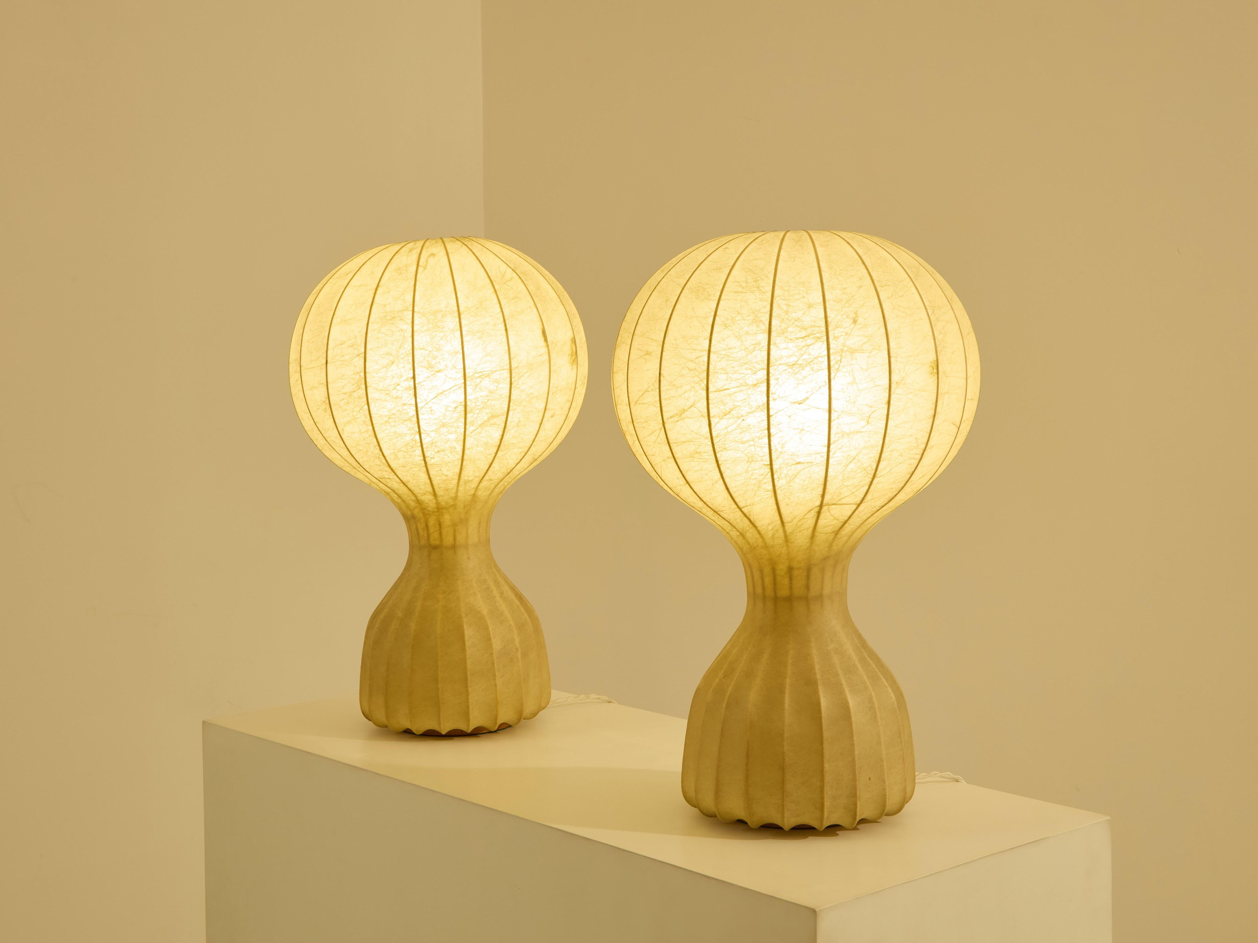 Paire de lampes Gatto Grande de Castiglioni du début des années 1960 Bon état - En vente à Paris, IDF
