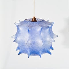 Castiglioni style. Space Age Cocoon pendant lamp, Italy, 1970s