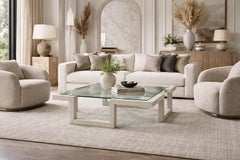 Castile Coffee Table Sandstone Marble Contemporary Design Bespoke Luxury Stock