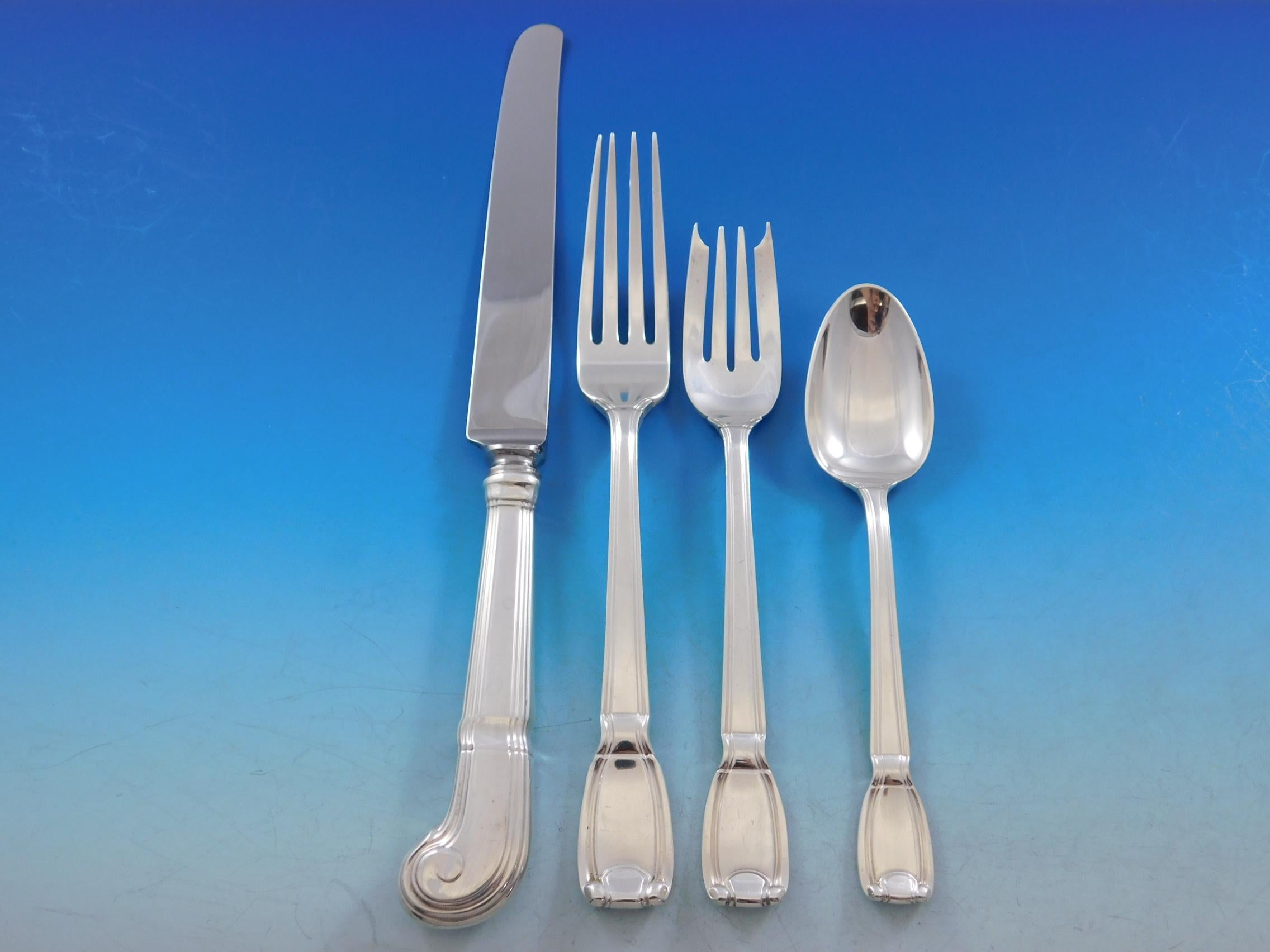 Castilian by Tiffany and Co. Sterling Silver Flatware Service 8 Set 69 Pc Dinner In Excellent Condition For Sale In Big Bend, WI