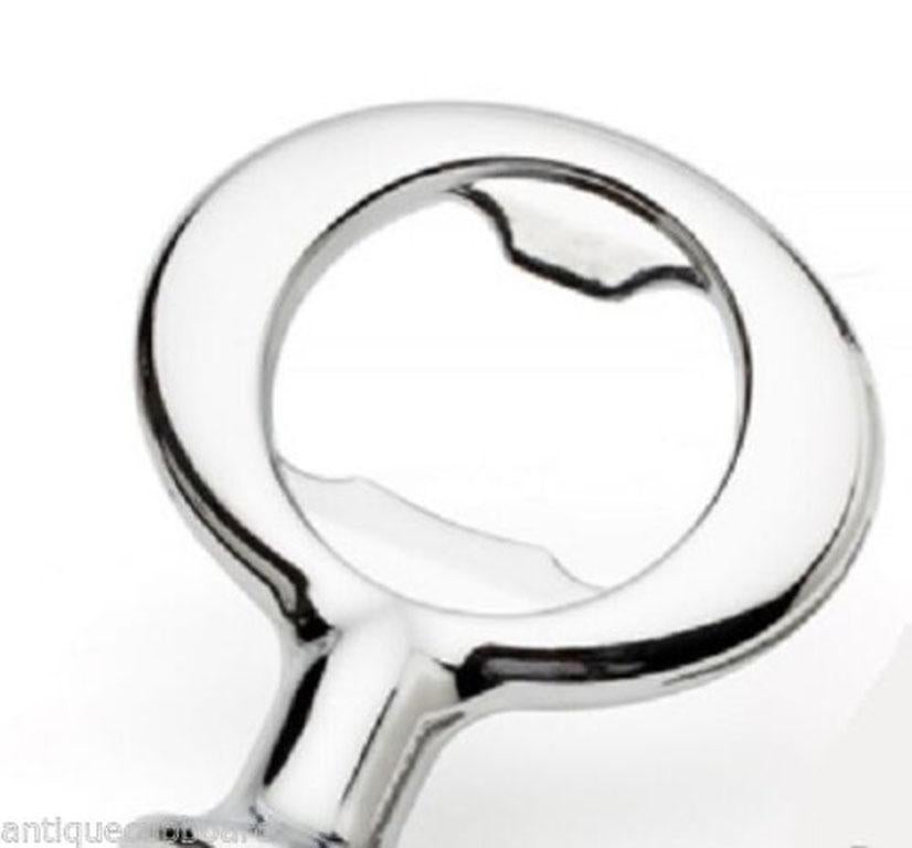 Sterling silver hollow handle with chrome-plated implement bottle opener custom made 6