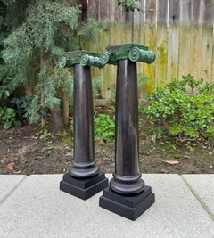 Castilian Imports Bronze-Säulen-Kerzenständer, 20. Jahrhundert