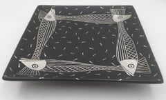 Castillo Sterling Silver and Mexican Ceramic Centerpiece Dish Mid-Century Modern