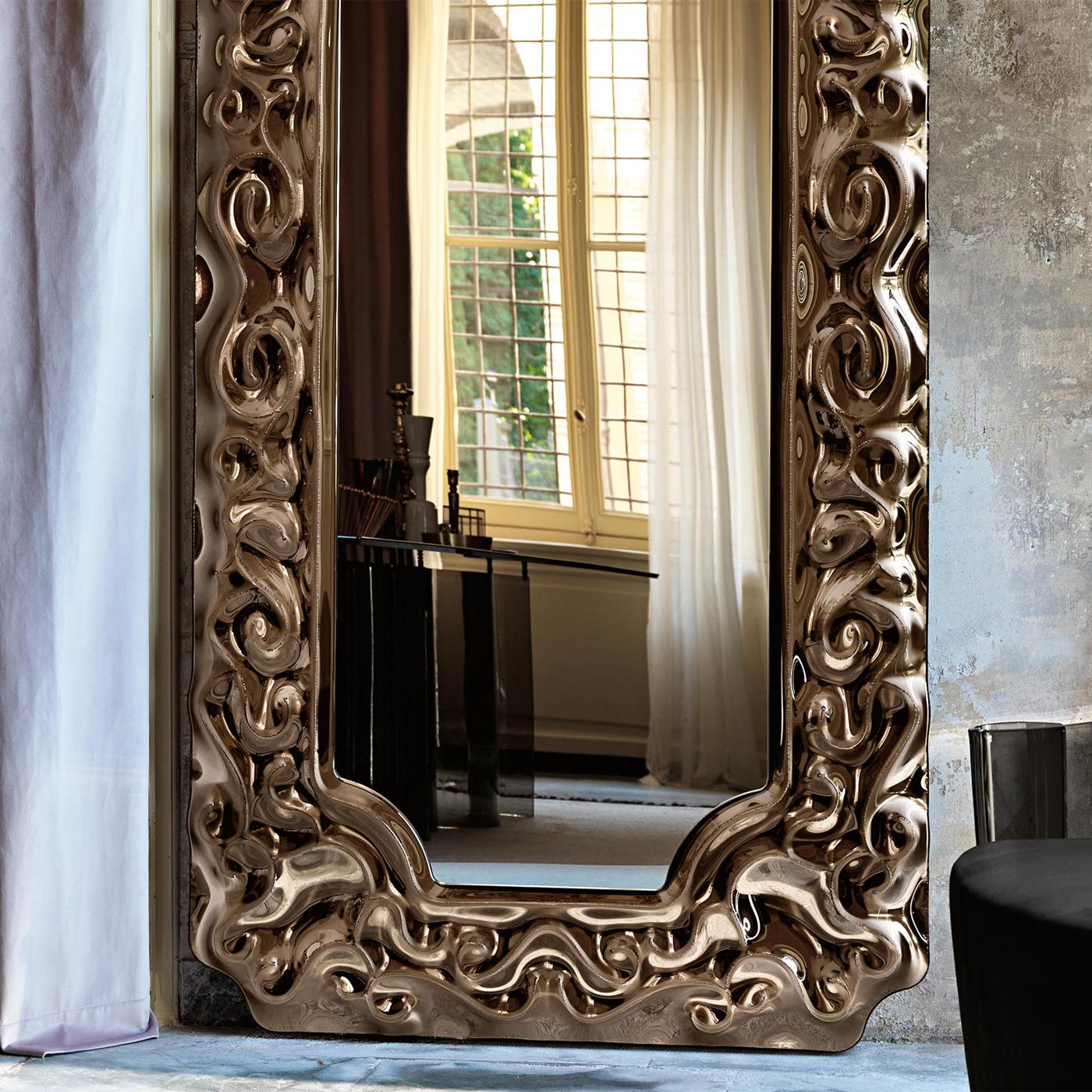 Castle Bronze Mirror In New Condition For Sale In Paris, FR