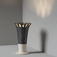 "Castle", Contemporary Ceramic, Table Lamps in Etruscan  Bucchero.