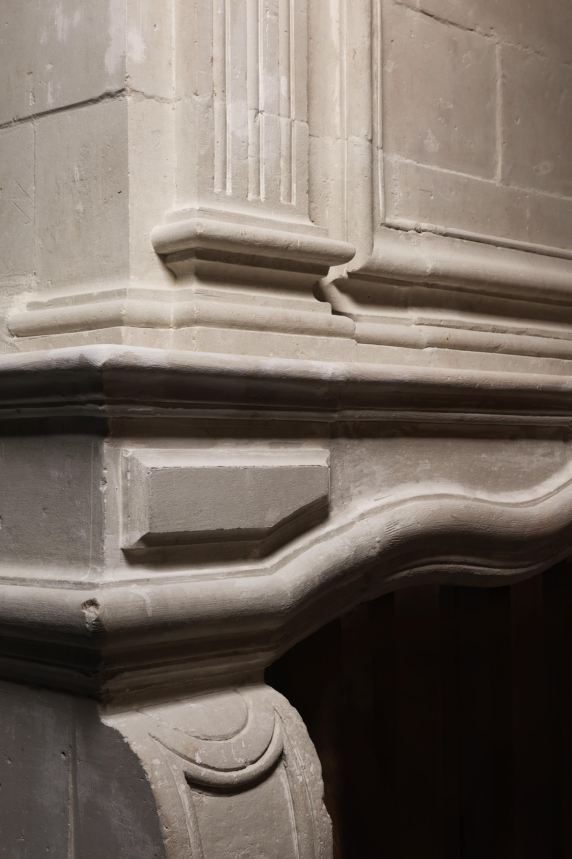 Antique fireplace with Trumeau For Sale 5