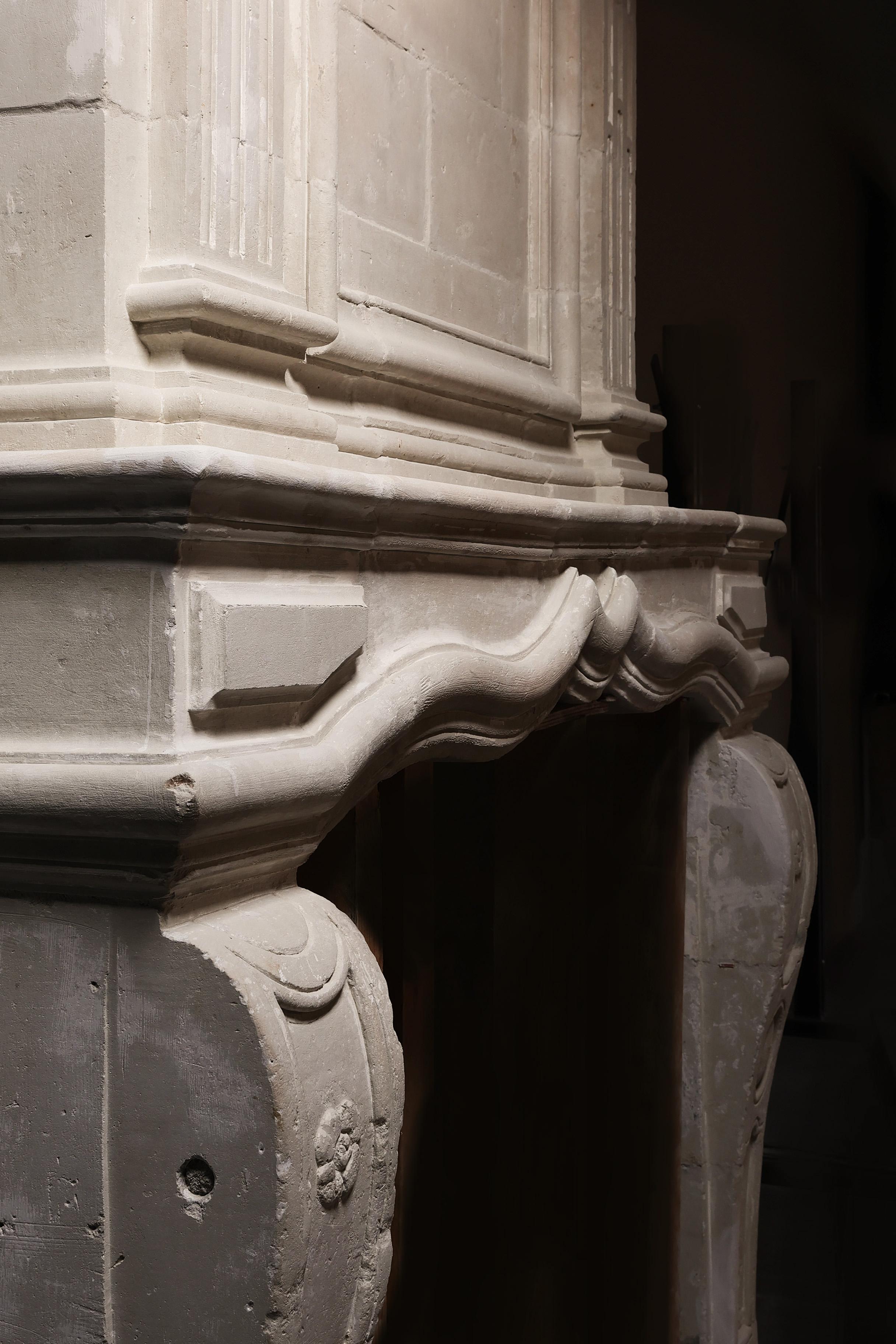 Antique fireplace with Trumeau For Sale 6