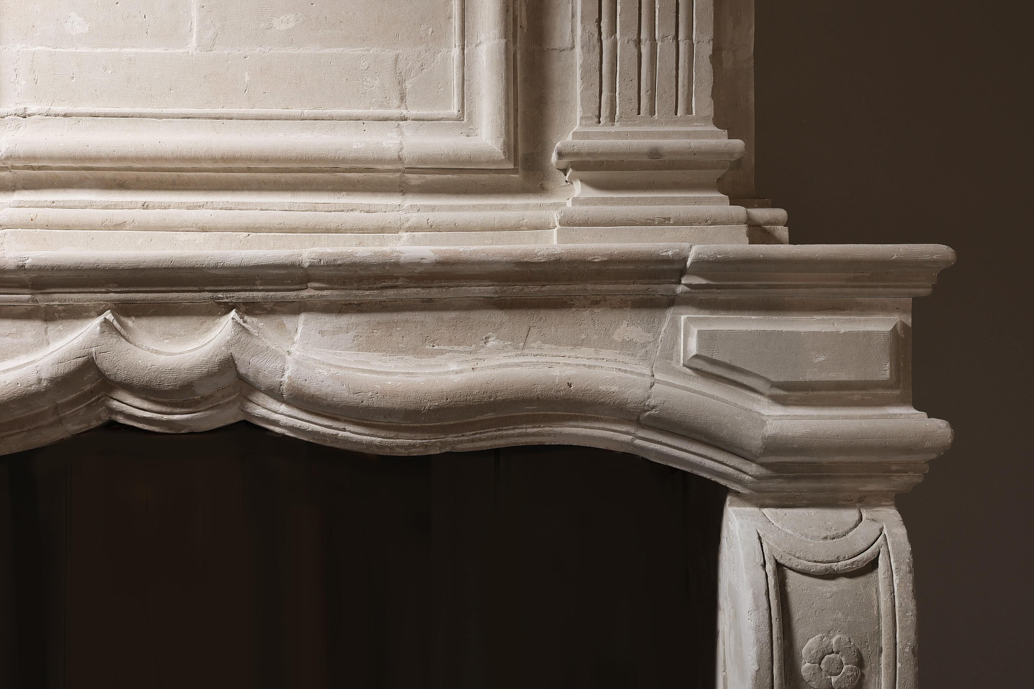 Other Antique fireplace with Trumeau For Sale