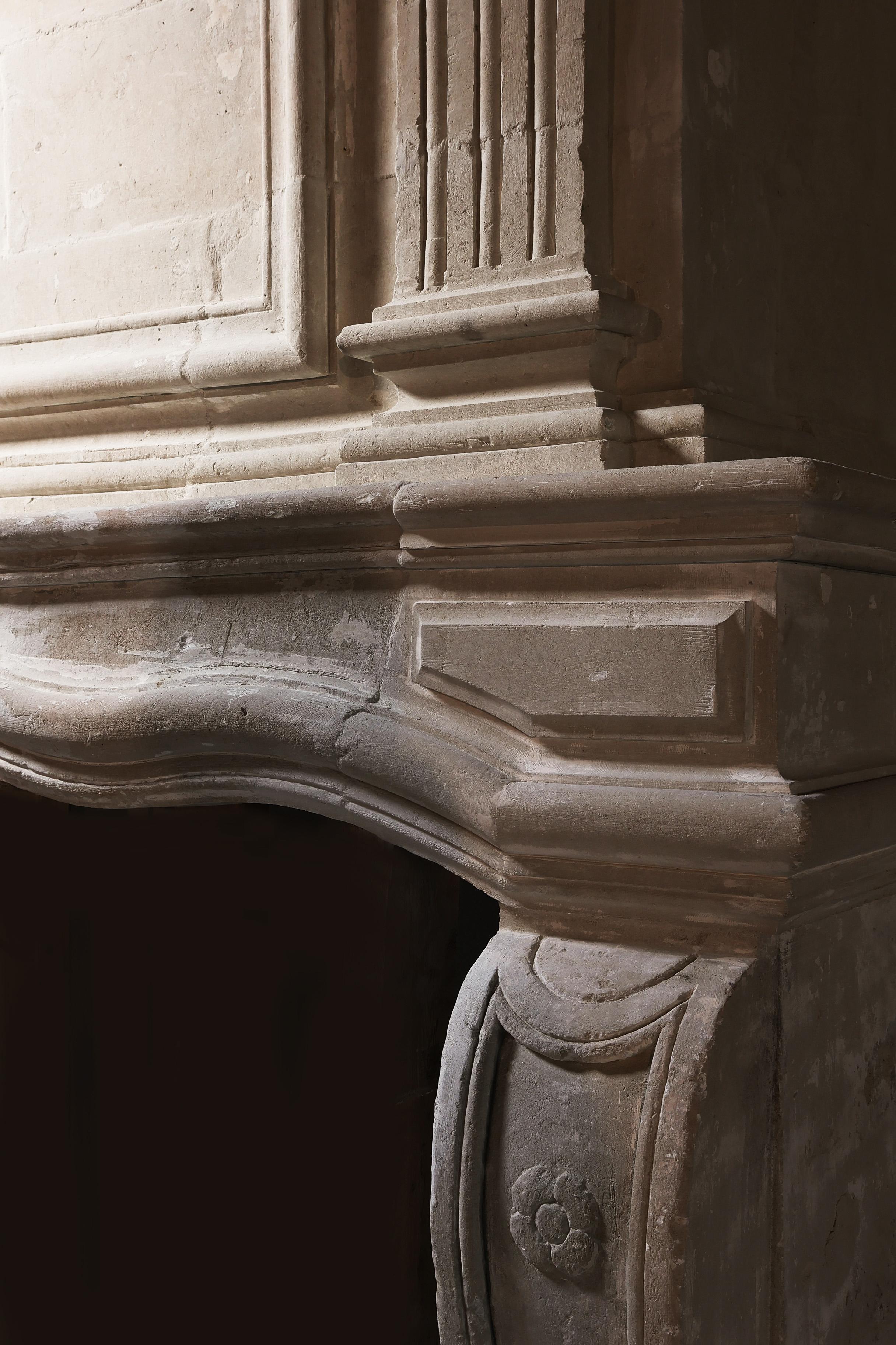 Antique fireplace with Trumeau For Sale 2