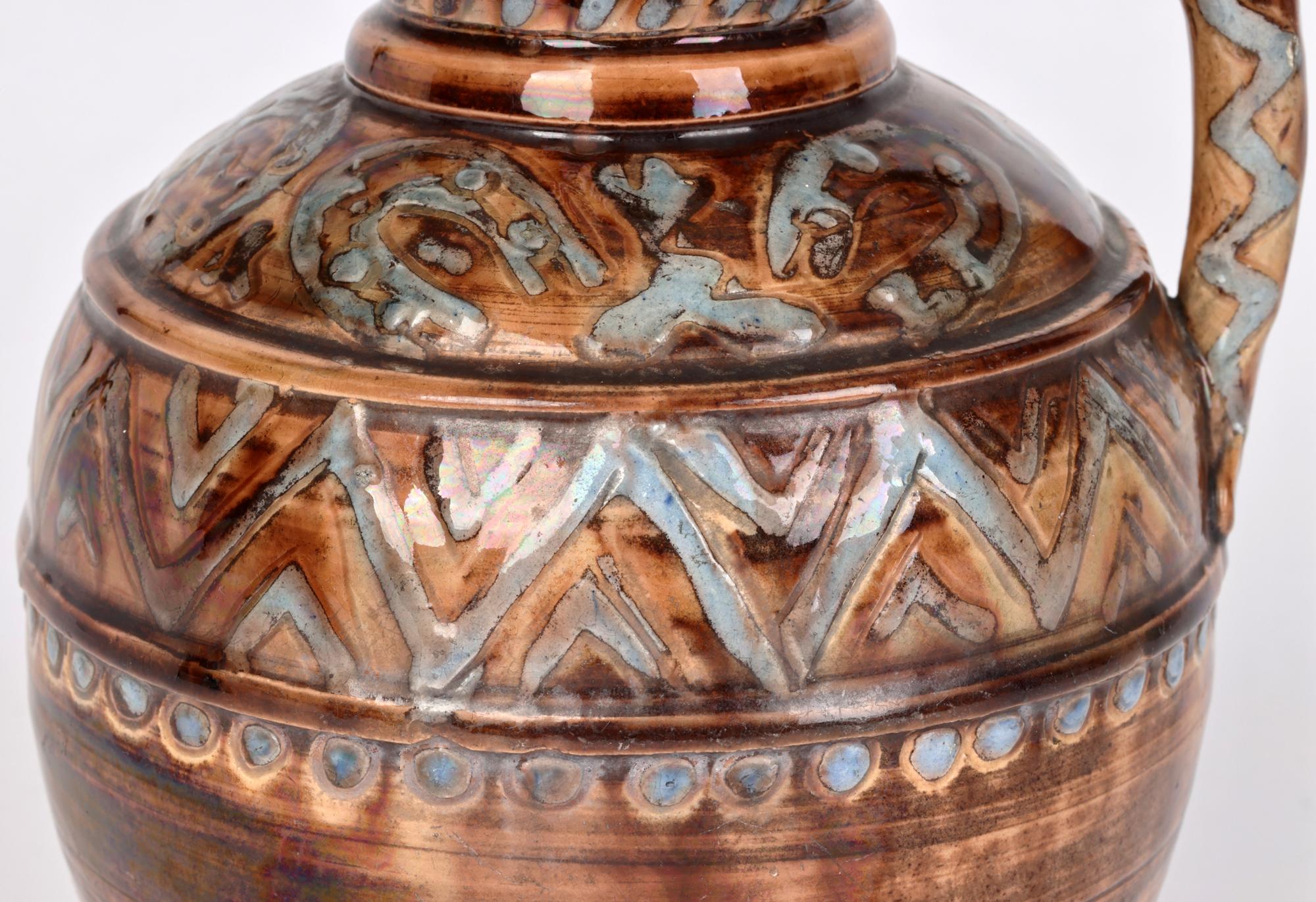 Castle Hedingham William II Medieval Style Art Pottery Jug For Sale 4
