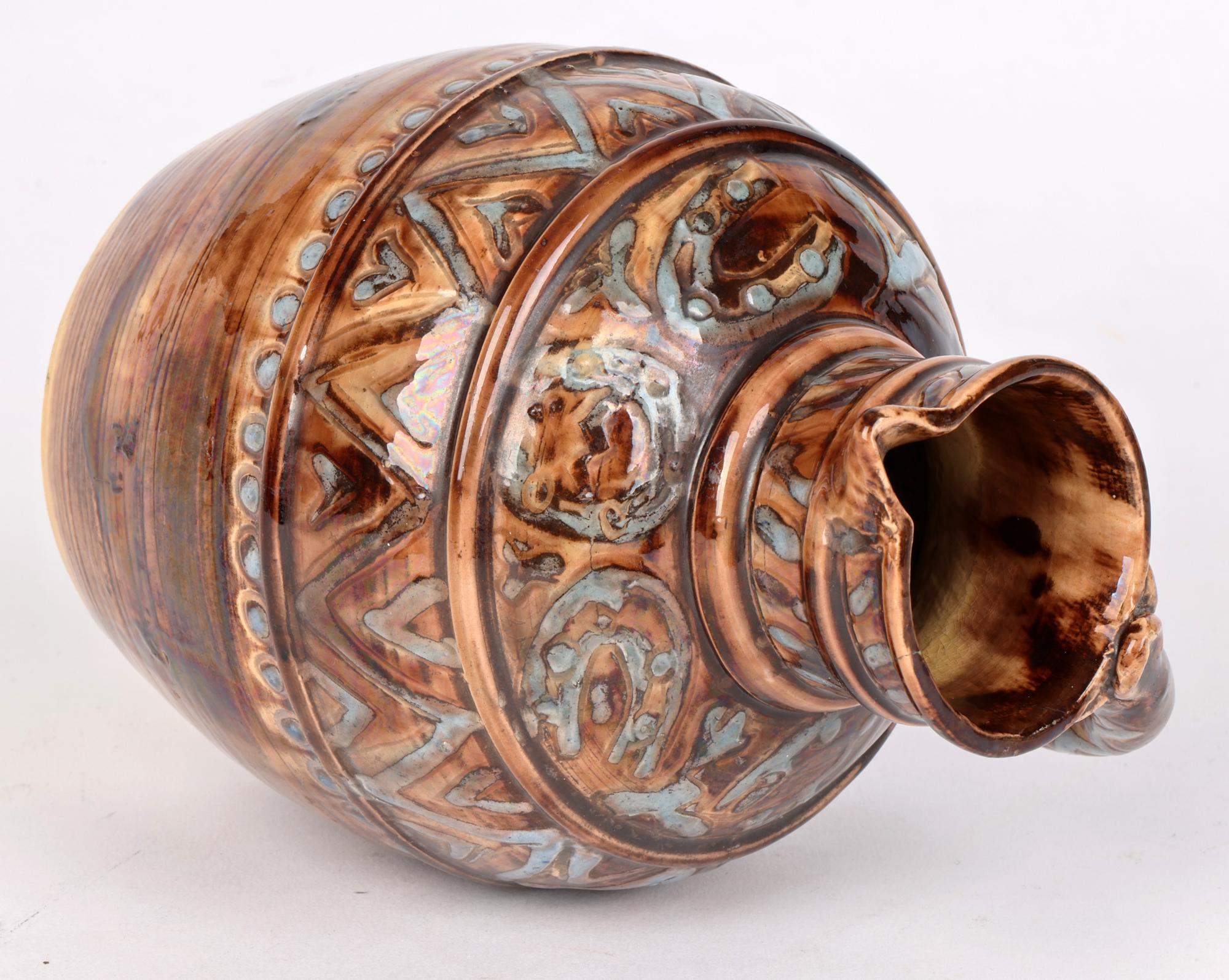 Castle Hedingham William II Medieval Style Art Pottery Jug For Sale 6