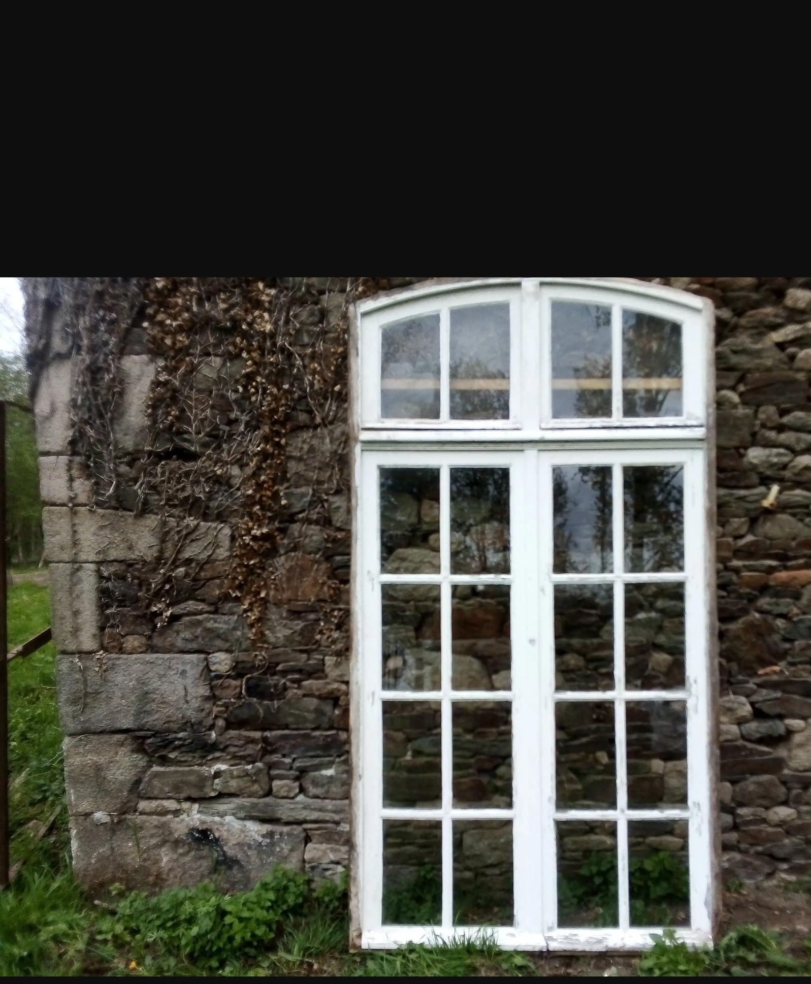 Mercury Glass Castle Orangerie Windows Doors, 19th Century