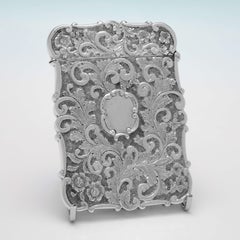 Castle Top Kartenetui, Scott Memorial, Sterlingsilber, Nathaniel Mills 1844