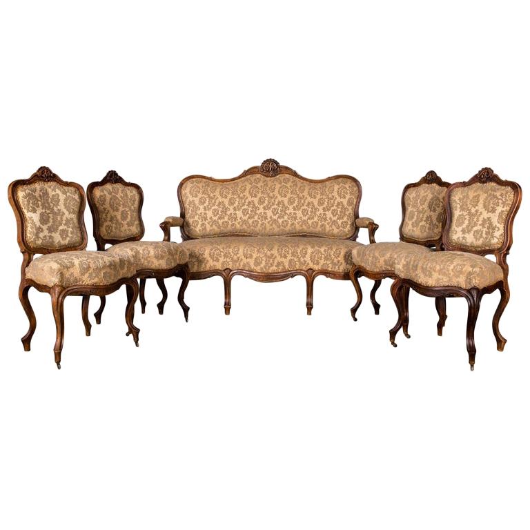 Castle Worthy Salon Group Sofa and Chairs Neo Rococo, circa 1860