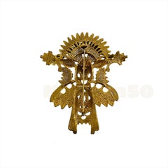 Castlecliff Quetzalcoatl Brooch Larry Vrba Native Pre-Columbian Toltec Warrior