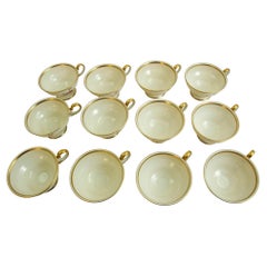 Vintage Castleton Peony China Tea Cup Set of 12, USA, 1950-1967