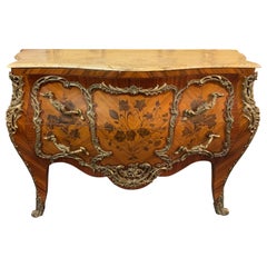 Castleworthy French Chest of Drawers in antique Louis XVI Style Baroque inlay