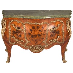 Castleworthy French Chest of Drawers in antique Louis XVI Style Baroque inlay