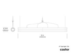 Castor Design Industrial Recycled TL-8 Tube Light, Red, Usa