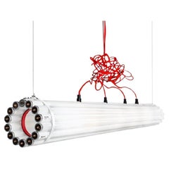 Castor Design Industrial Recycled TL-8 Tube Light, Red, Usa