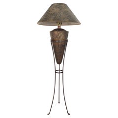 Casual Lamps of California Postmodern Amphora Design Urn Pottery Floor Lamp 
