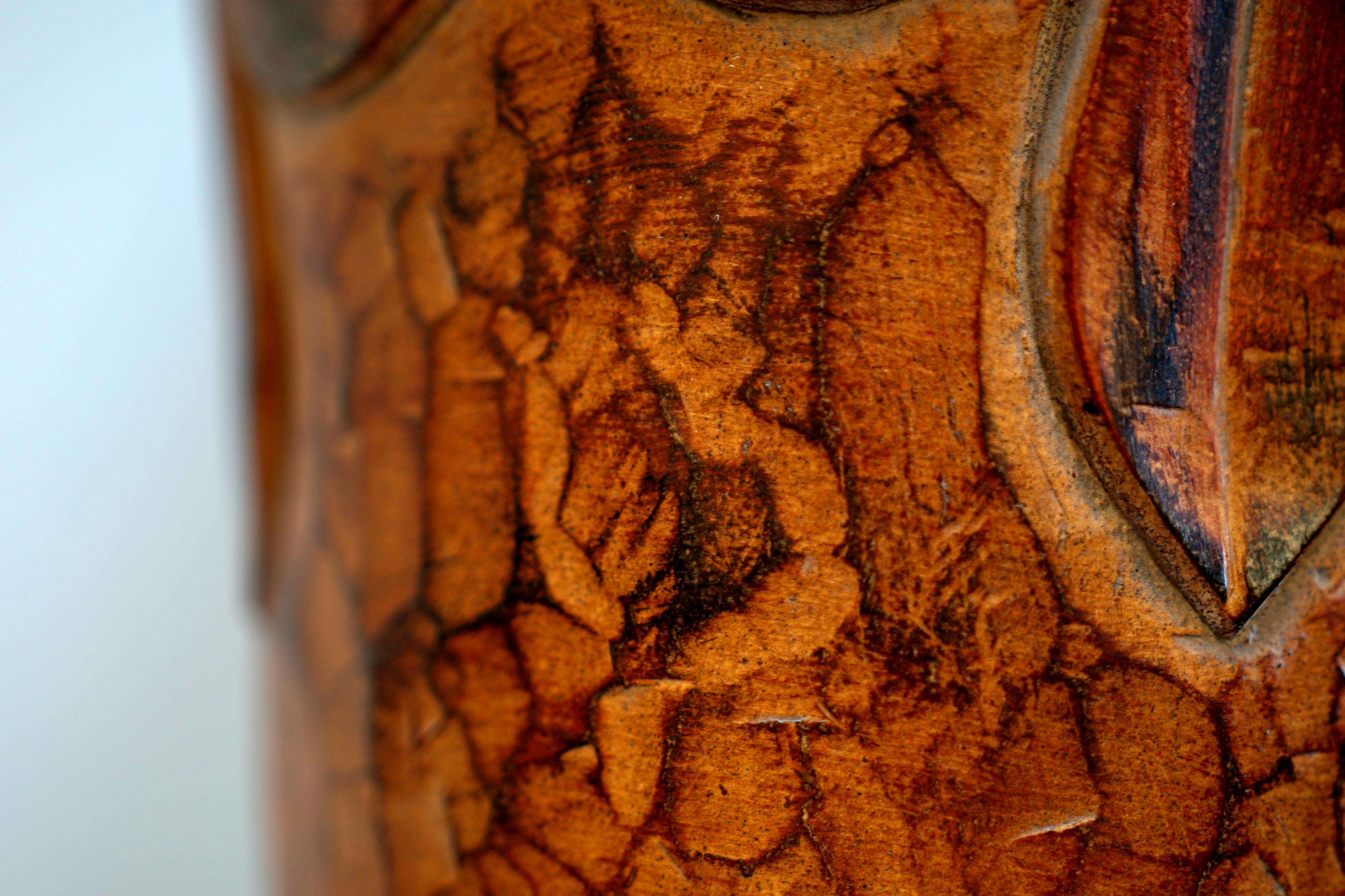 Lampes originales de Californie en terre cuite sculptée finition émaillée en vente 5