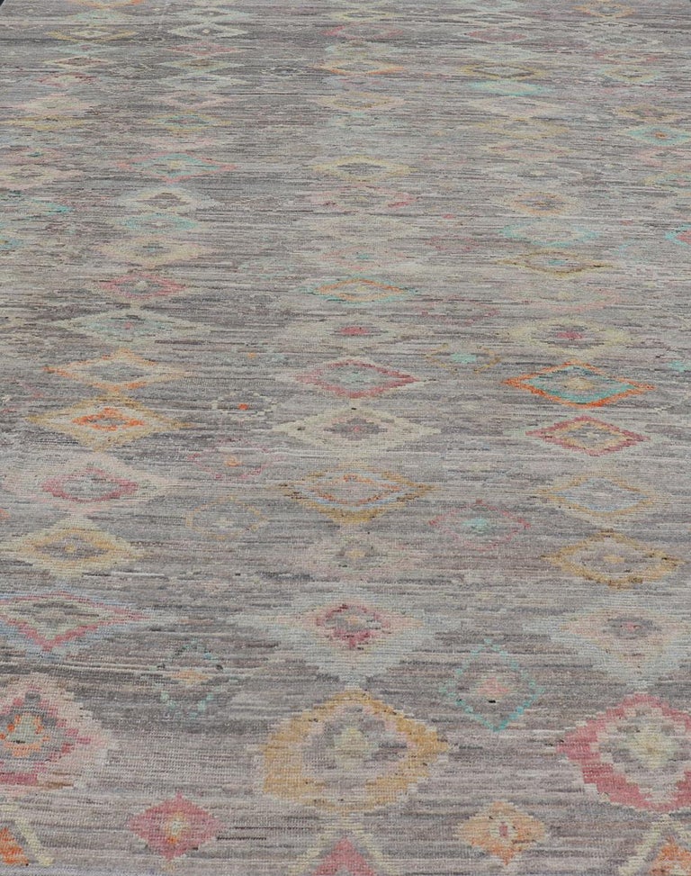 Casual Modern Design Rug in Light Grey and Pops of Colors for Modern ...