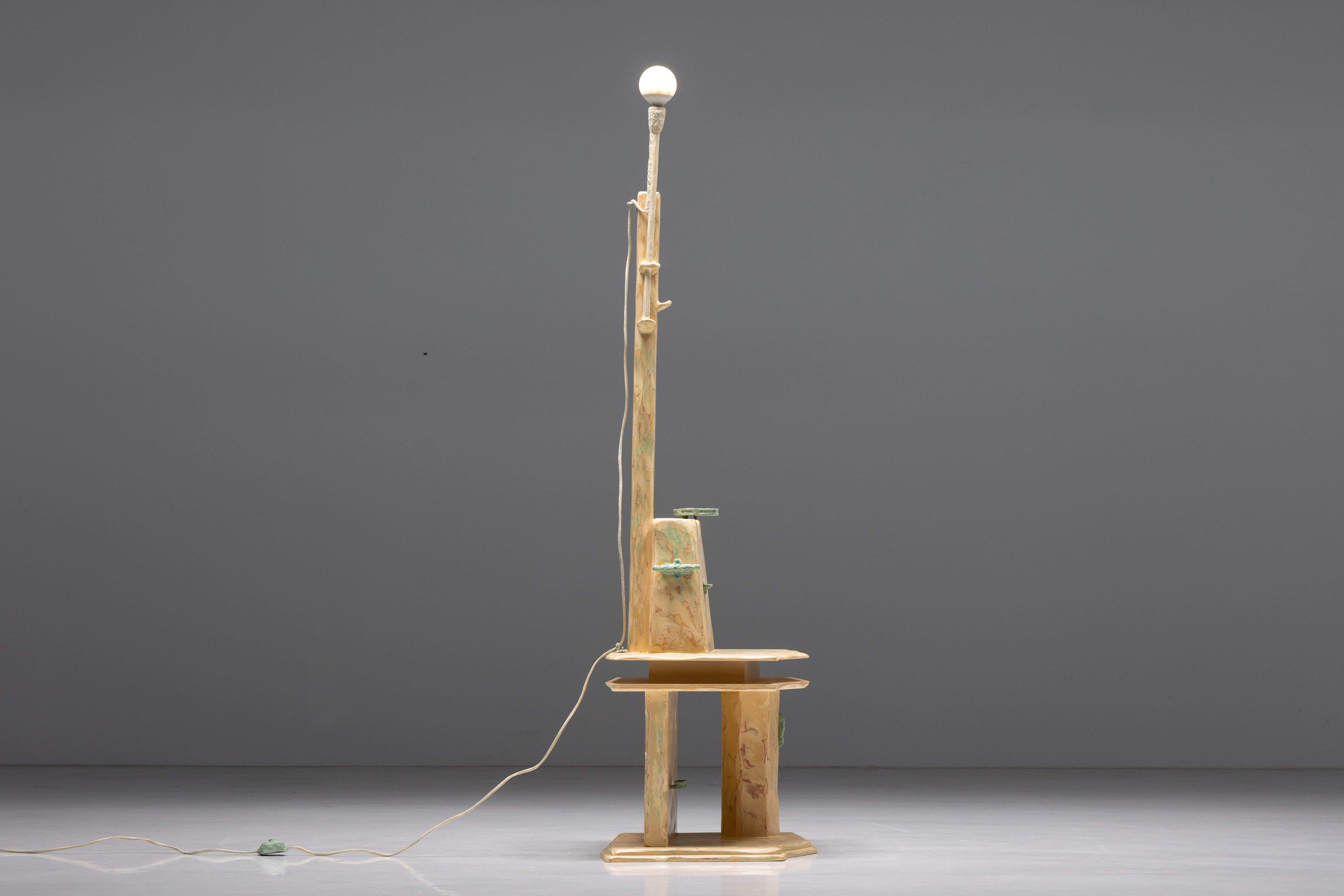 Modern Casual Ritual Totem with Movable Light by Thomas Ballouhey, 2020 For Sale