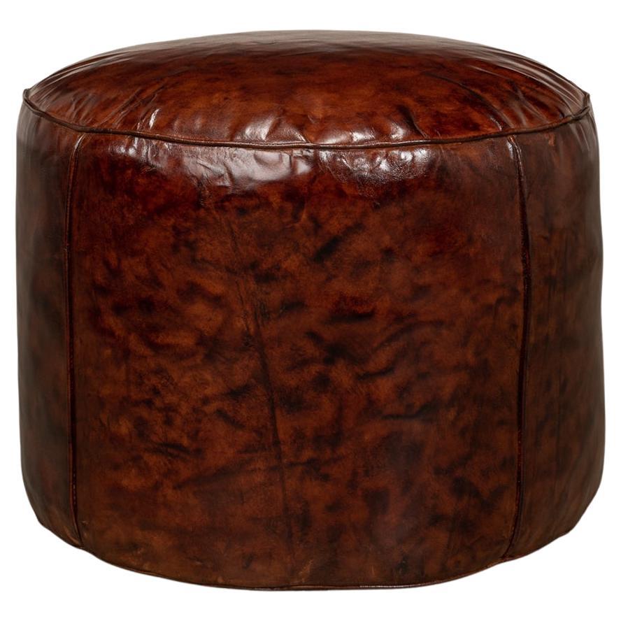 Casual Round Leather Stool For Sale