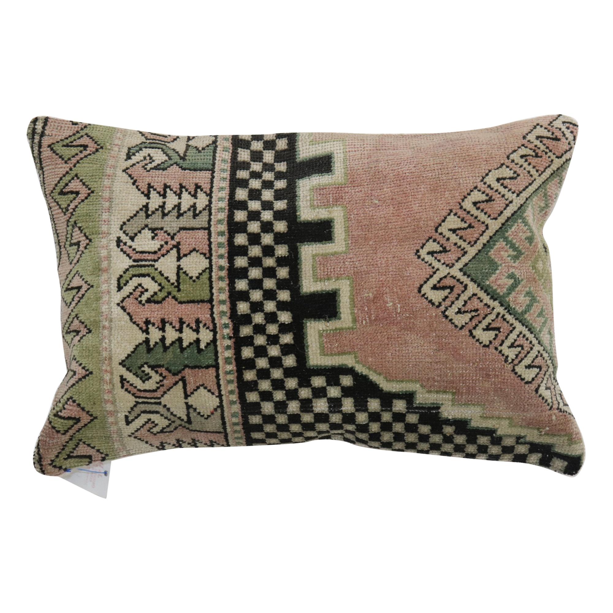 Casual Turkish Rug Pillow For Sale