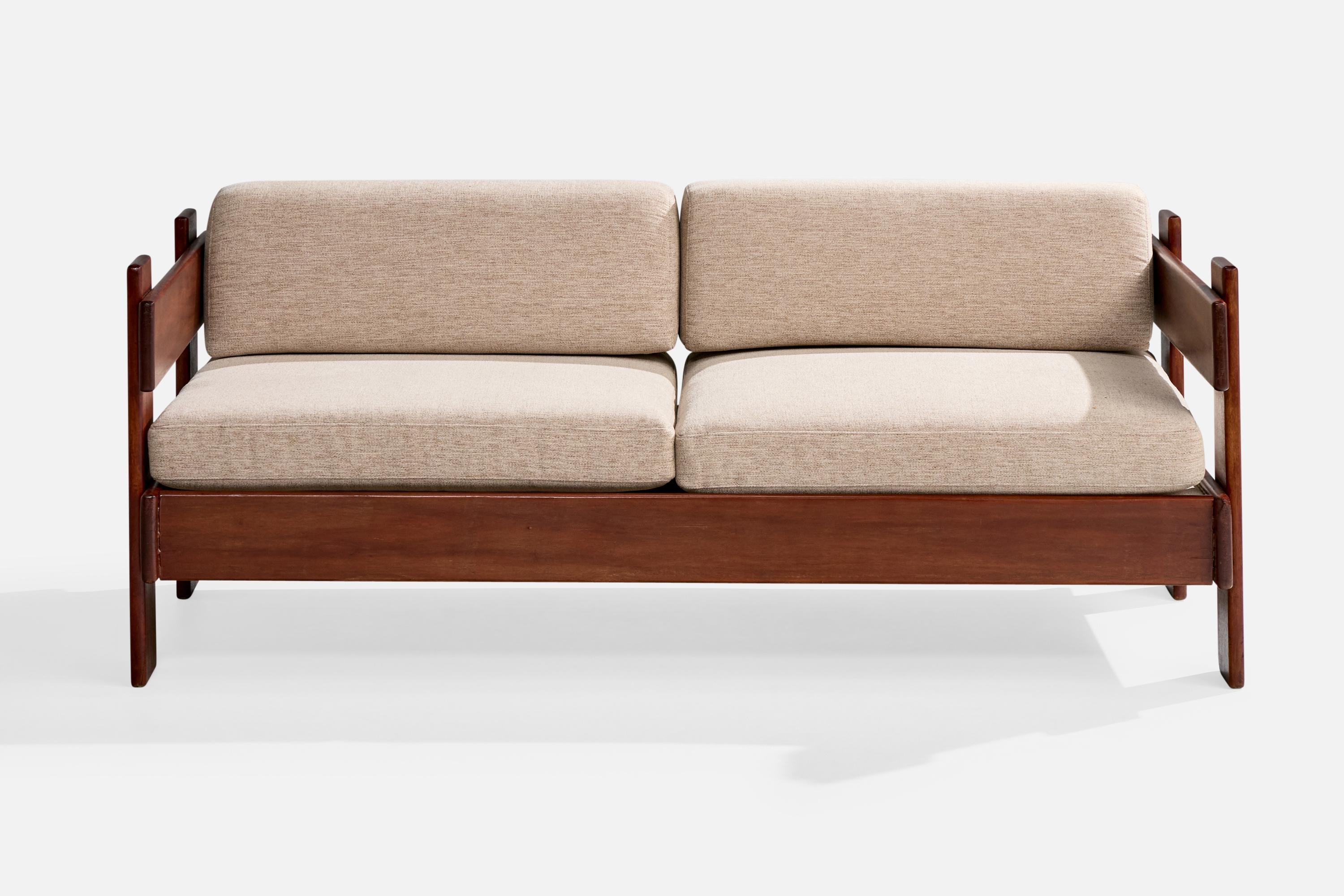 Mid-Century moderno Casulo, Divano, Wood, Fabrice, Brasile, 1960s in vendita