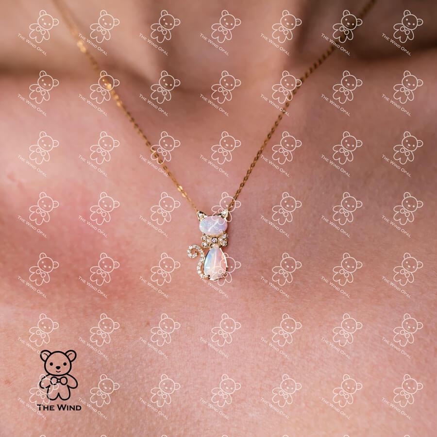 Adorable Kitty Cat Australian Solid Opal & Diamond Pendant Necklace 14k Yellow Gold.

Free Domestic USPS First Class Shipping!  Free One Year Limited Warranty!  Free Gift Bag or Box with every order!



Opal—the queen of gemstones, is one of the