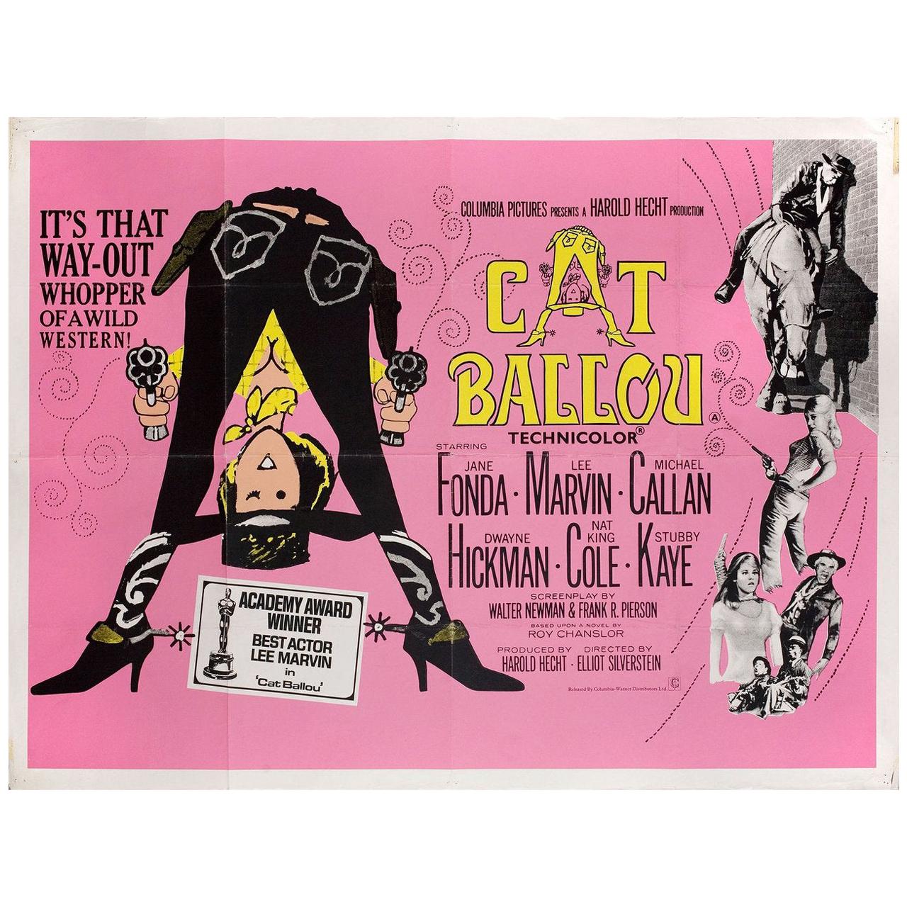 "Cat Ballou" R1960s British Quad Film Poster