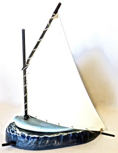 "Cat Boat" Mechanical Toy Penny Bank, American, circa 1968