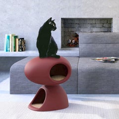 Grotta per gatti, casa bordeaux per gatti, Made in Italy