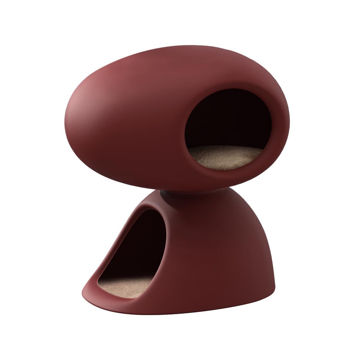 Cat Cave in Bordeaux Recyclable Polyethylene by Stefano Giovannoni In New Condition For Sale In Brooklyn, NY