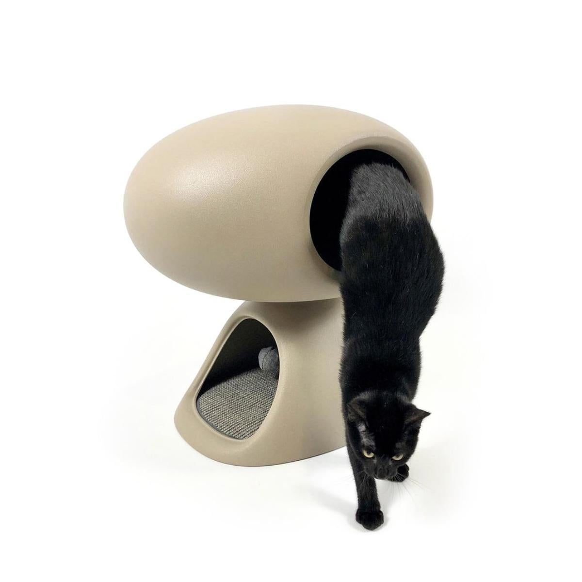 Cat Cave in Dove Grey Recyclable Polyethylene by Stefano Giovannoni For Sale 5