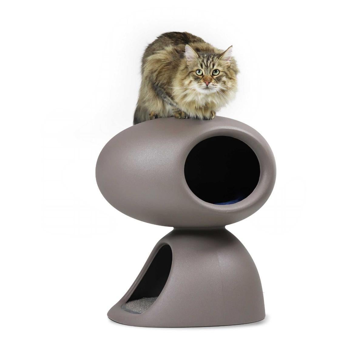 Cat Cave in Dove Grey Recyclable Polyethylene by Stefano Giovannoni In New Condition For Sale In Brooklyn, NY