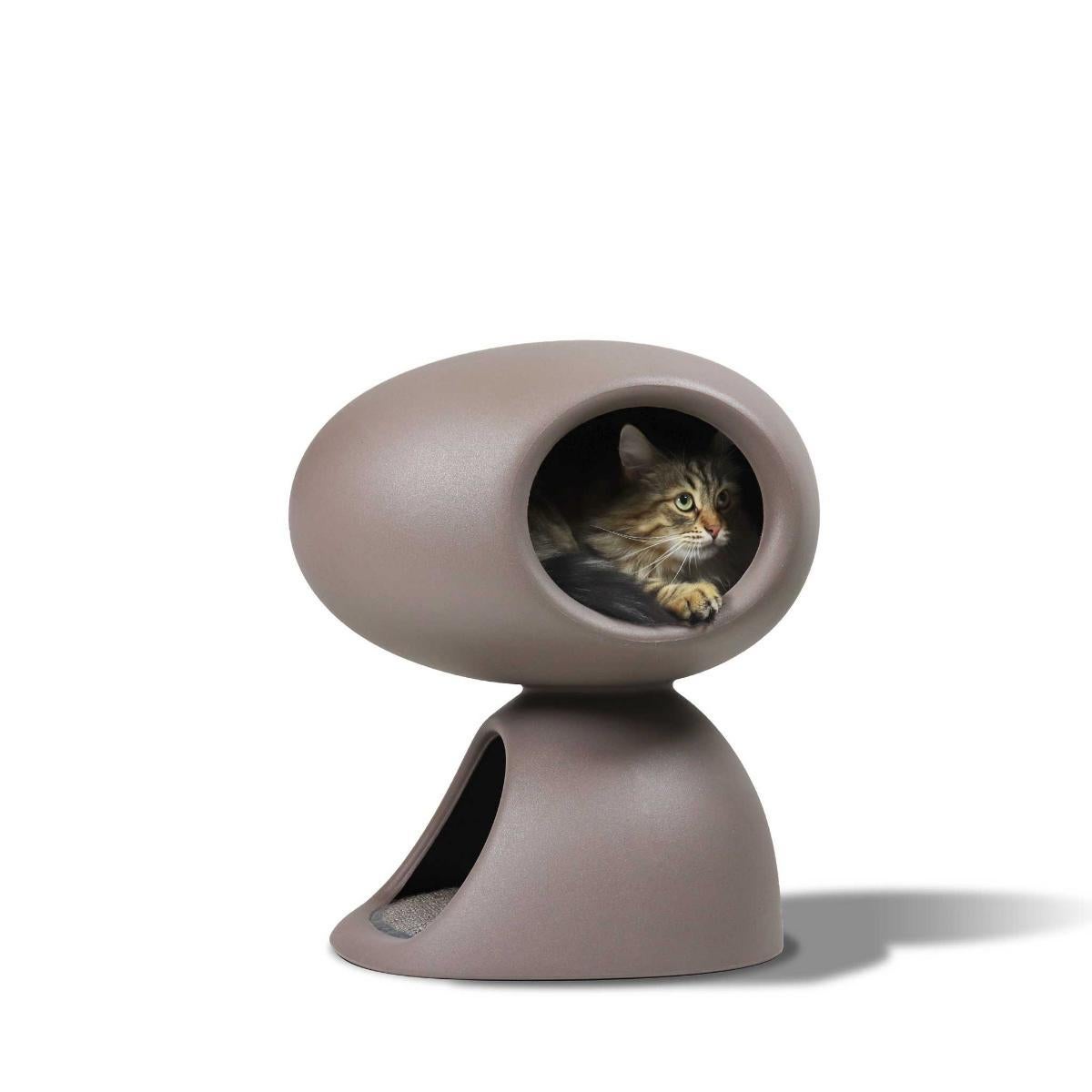 Cat Cave in Dove Grey Recyclable Polyethylene by Stefano Giovannoni For Sale 1