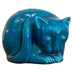 "Cat", Ceramic Vase by Pol Chambost